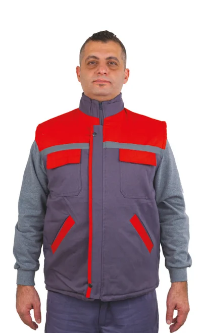 GRİ/KIRMIZI GABARDİN