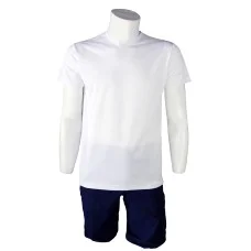 Sıfır Yaka Dry Touch Kısa Kol T-Shirt Beyaz