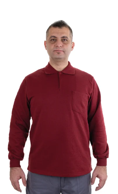 BORDO POLO YAKA SWEAT