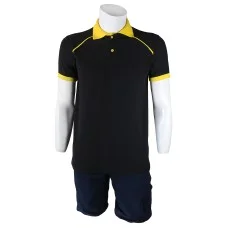 Polo Yaka Siyah Sarı T-Shirt Kelebek Model Lacoste