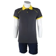Polo Yaka Füme Sarı T-Shirt Kelebek Model Lacoste